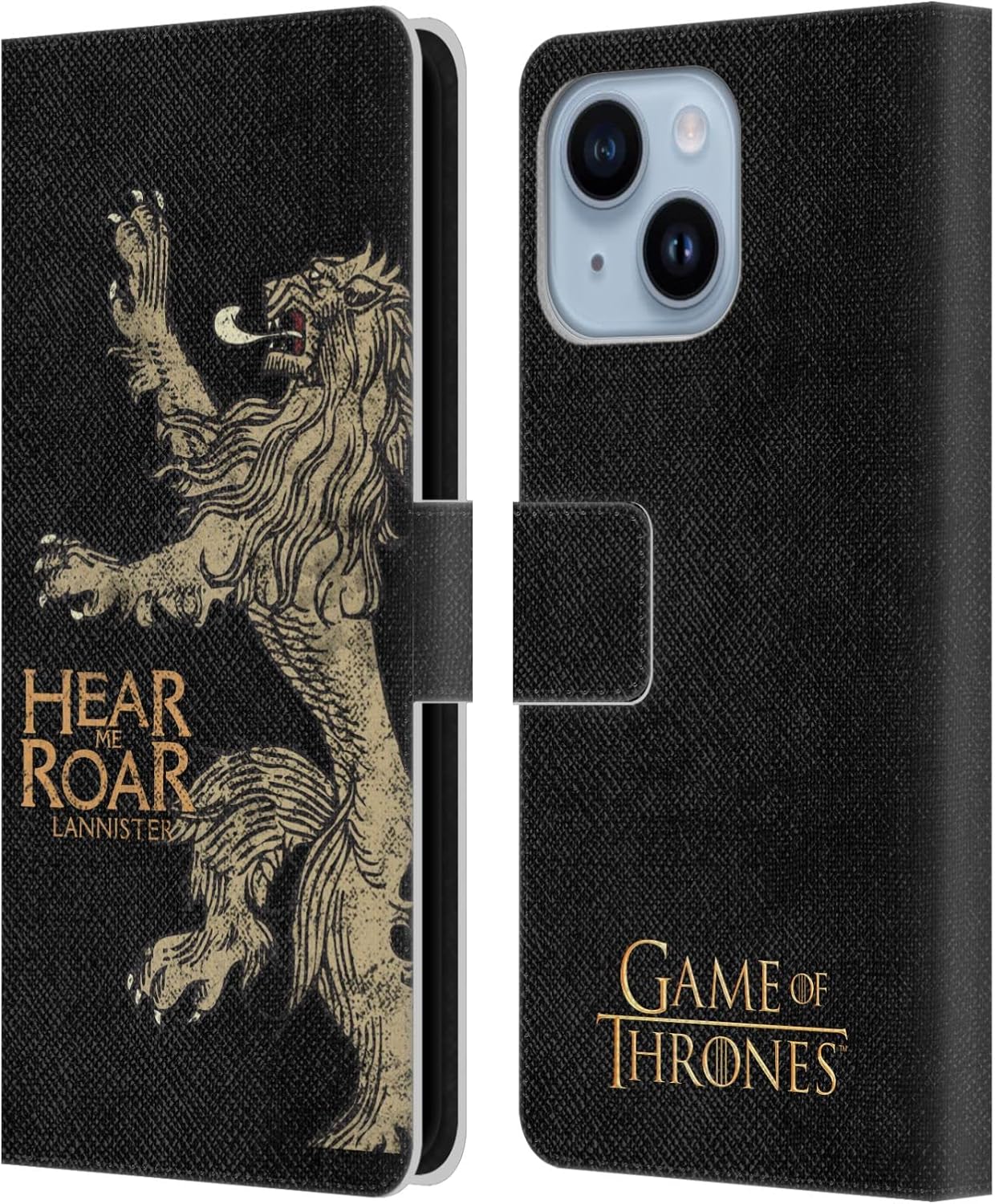 Head Case Designs Officially Licensed HBO Game of Thrones Stark House Mottos Leather Wallet Case Compatible with Apple iPhone 14 Plus