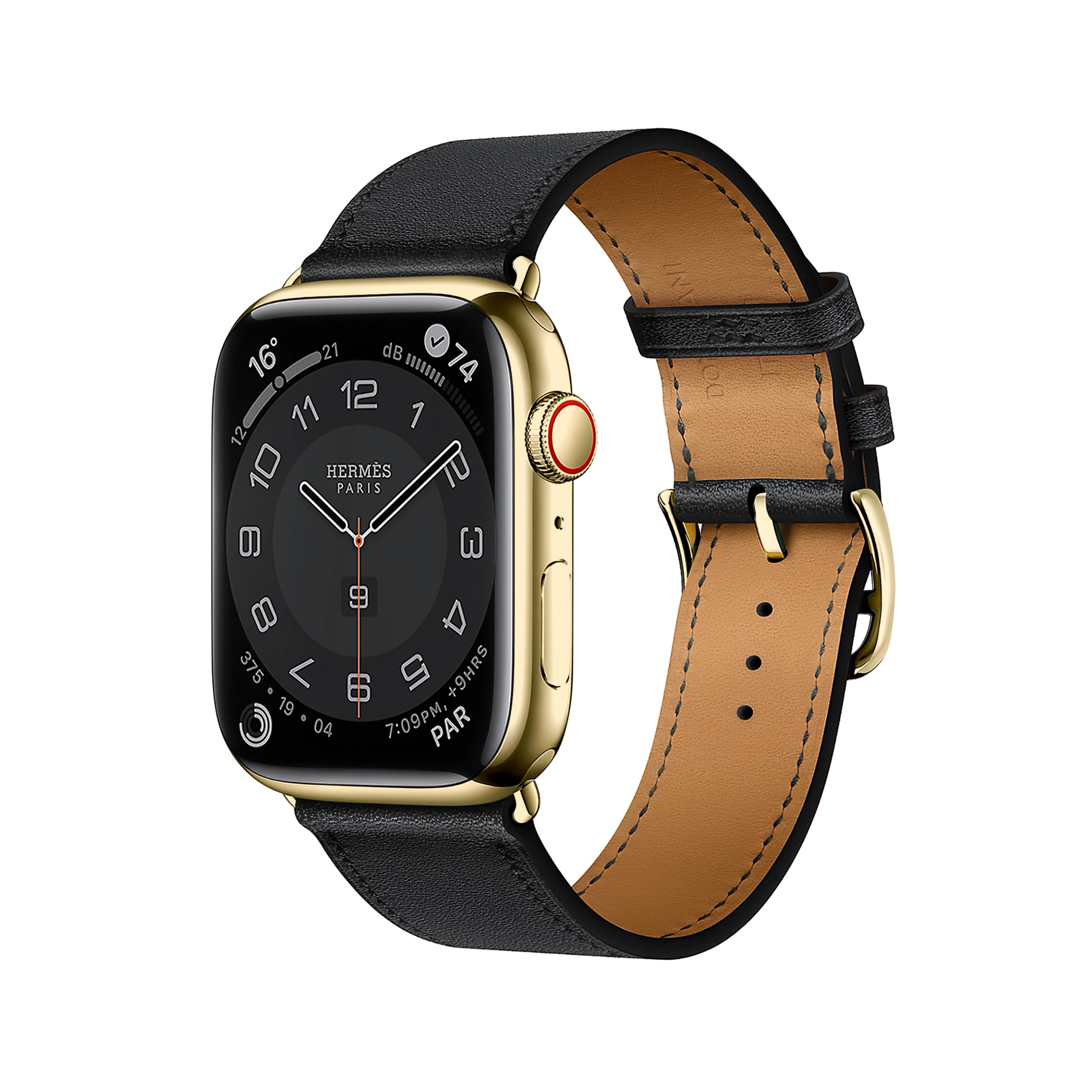 Leather Band Series 7 6 5 4 3 2 1 SE for Men or Women Compatible with Apple Watch Hermes Silver Link Original in Stainless Steel
