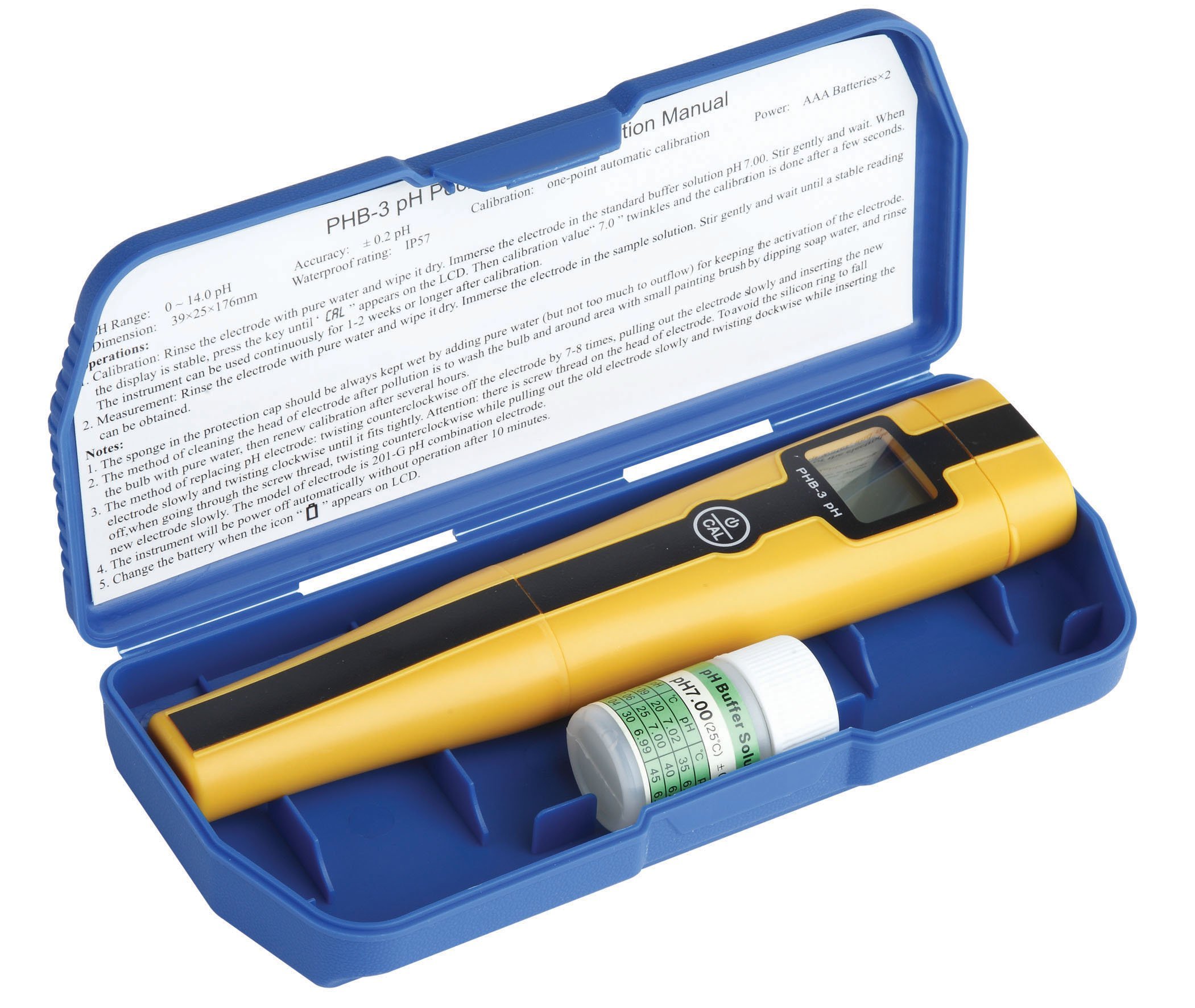 Apera Instruments PHB-3 Economic Waterproof pH Pocket Tester, ±0.1 pH Accuracy, 0-14.0 pH Range-image-41
