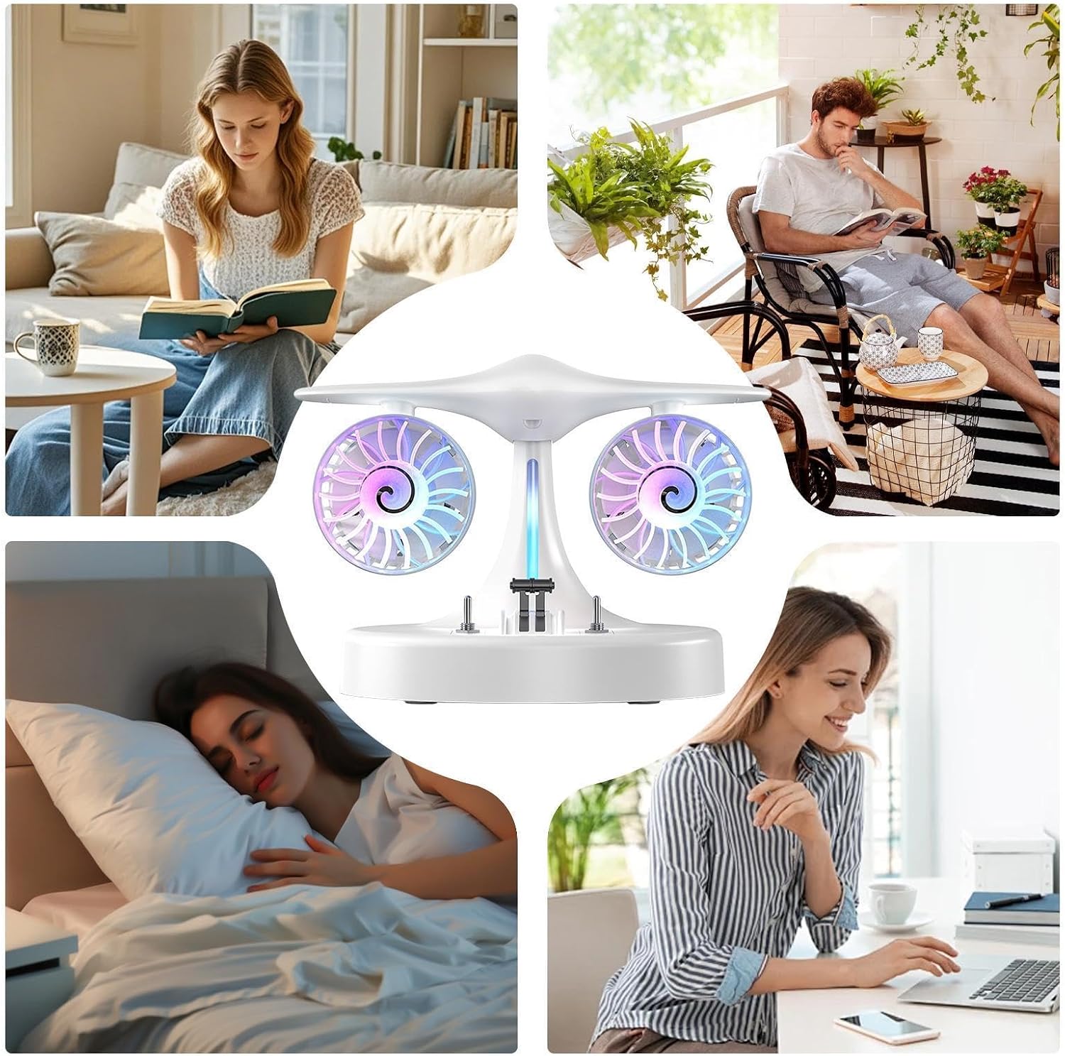Bedside Fan Tool, Misting Cooling Gadget, Portable Personal Small Fan For Modern Art Professional Home Supplies Daily Repair Kit Modern House Accessory Unit Home Decor Interior Supply Case