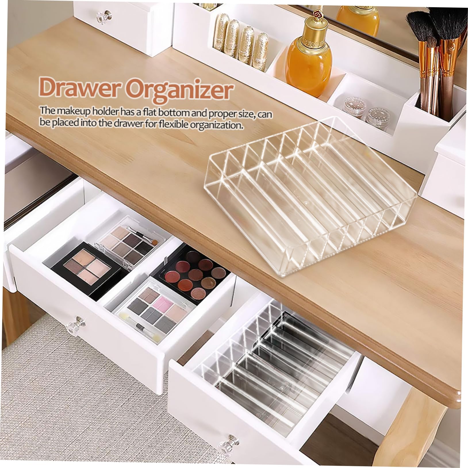 Contenitore Organizer per Palette Ombretti in Acrilico a 7 Scomparti