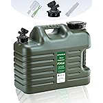 UPWOIGH 5 Gallon Water Jug, Camping Water Container, Truly No Leakage Water Storage with Spigot, Large Military Green Water Tank,BPA Free Portable Overlanding Gear for Outdoors,Hiking