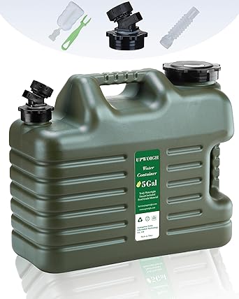 UPWOIGH 5 Gallon Water Jug, Camping Water Container, Truly No