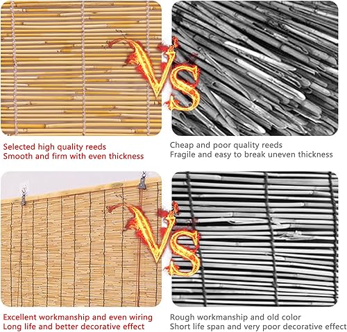 Miniatura 3 de Persianas de bambú para ventanas persianas de bambú para ventanas persianas de madera para ventanas interiores persianas tejidas inalámbricas 22 x
