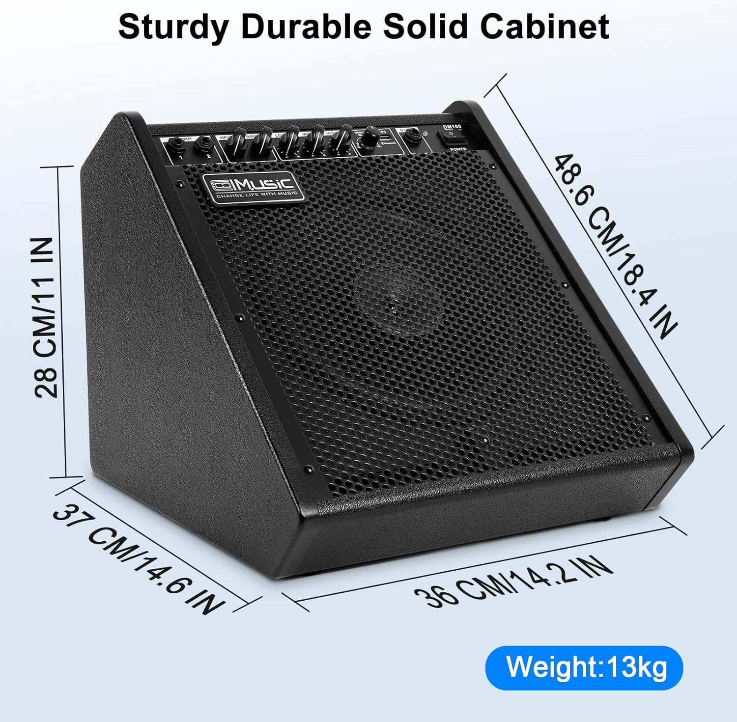 Vangoa 65W Electric Drum Ampdimensi yang lebih hidup