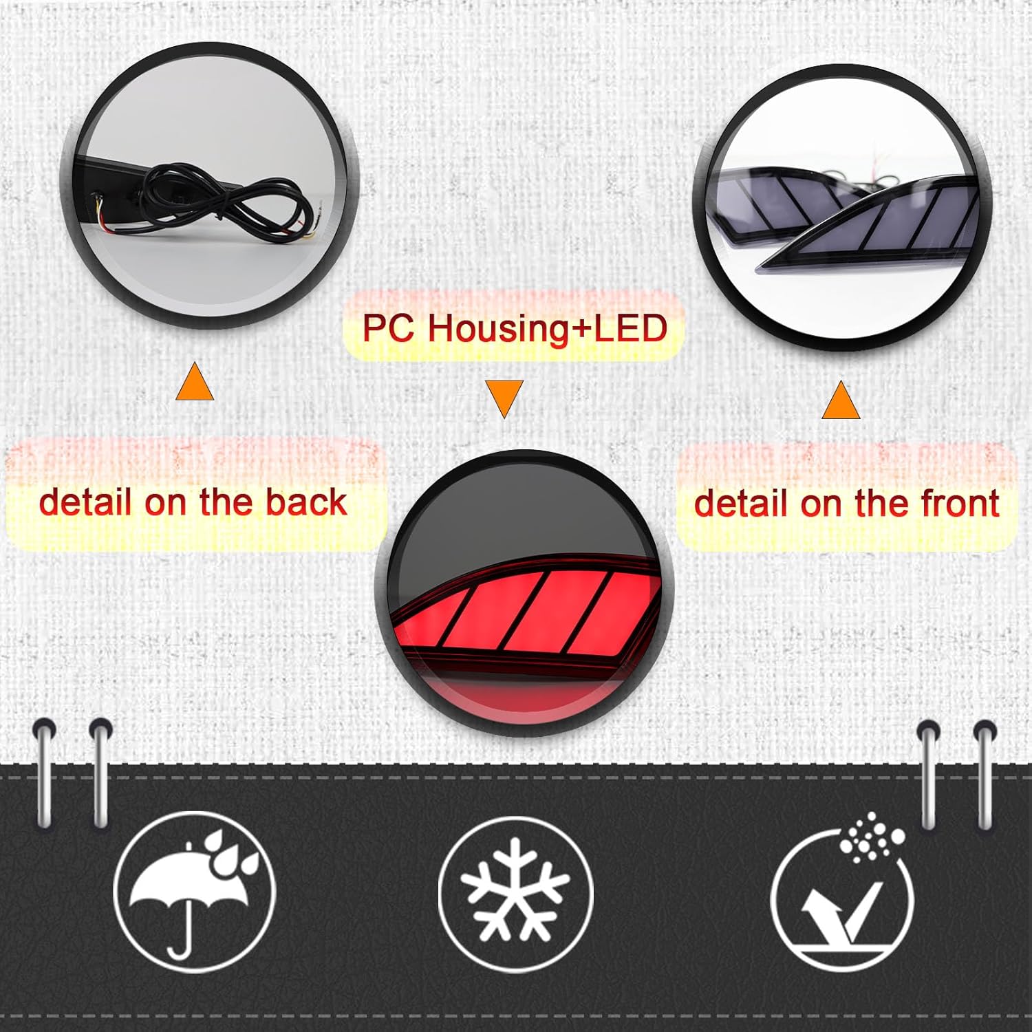 Full LED Rear Bumper Reflector Light Compatible with Lexus RX 350 RX 450h 2020 2021 2022 Base/F Sport/L, Tail Lamp Brake Fog Lamps Daytime Running Light Turn Signal Lamp,2pcs (Smoked)