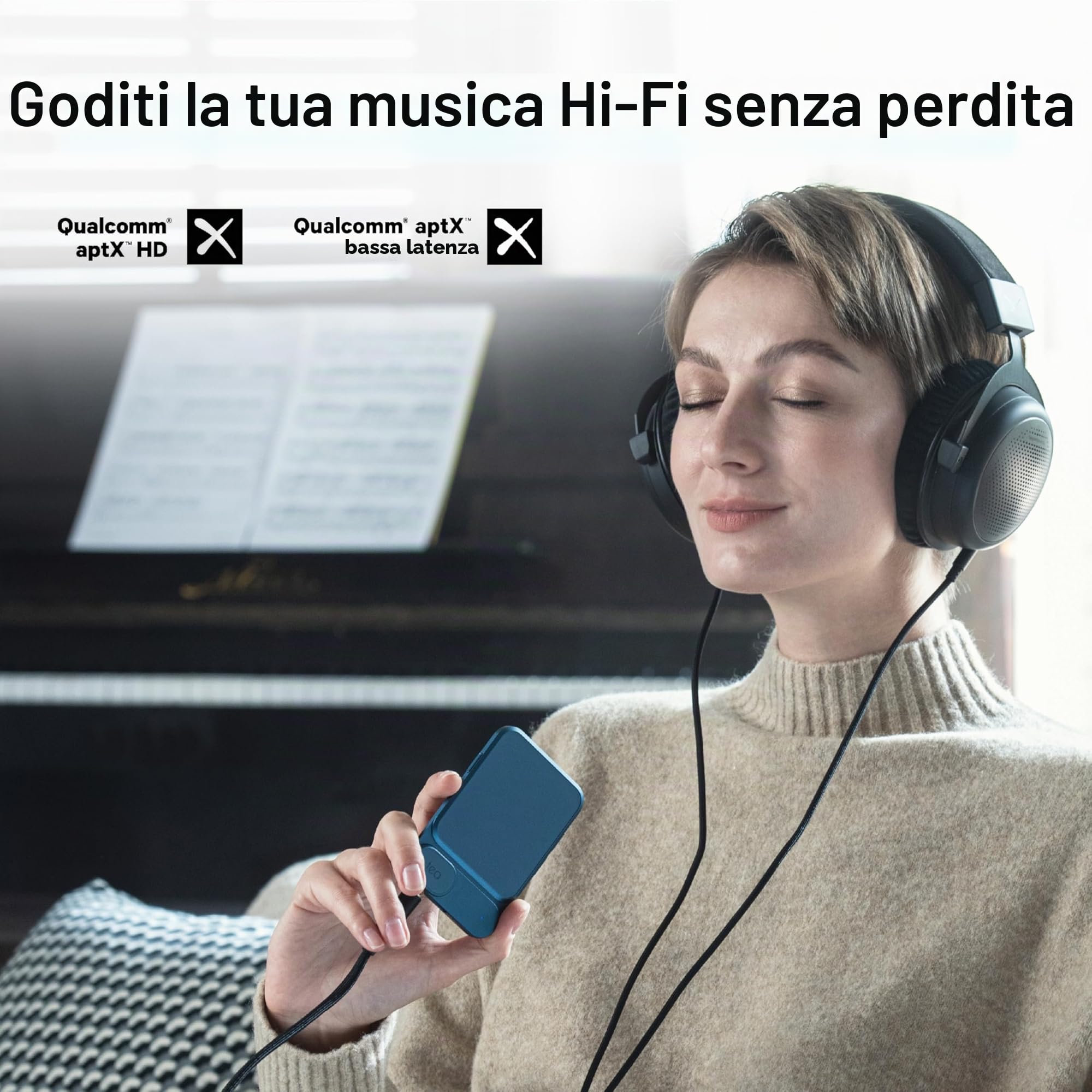 khadas Tea Amplificatore Bluetooth per Cuffie Portatile HiFi DAC USB 32bit/384kHz, LDAC/aptX HD, MQA, DSD, PCM, Bluetooth 5.0, Ess ES9281ACPro, Qualcomm QCC5125 (Grigio)