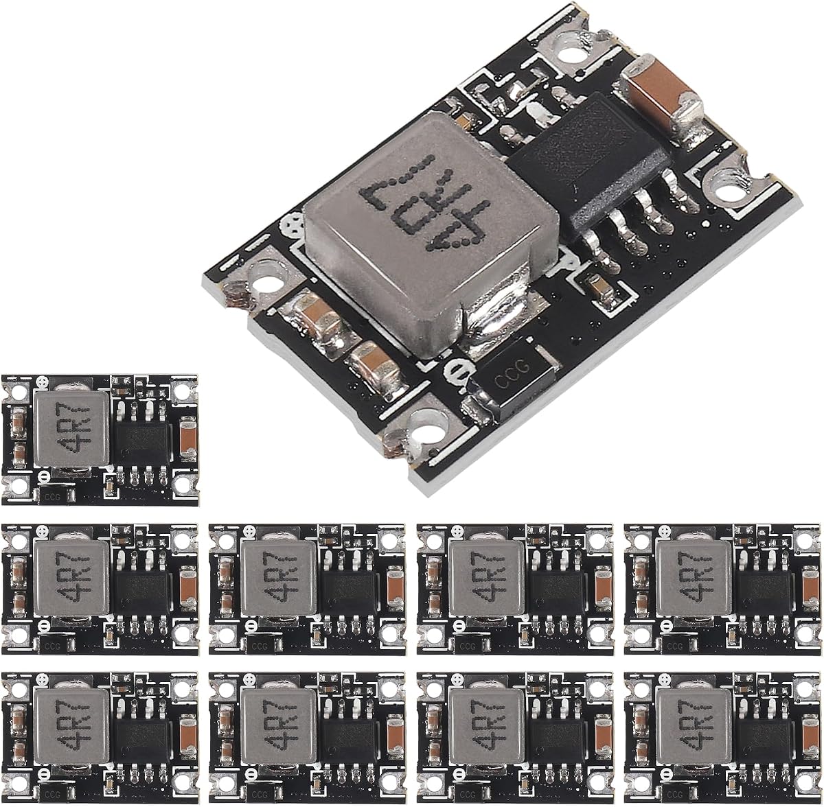 AITRIP 10PCS DC-DC Power Supply Module Adjustable Voltage Regulator Module 5V-30V to 3.3V 5V 9V 12V 3A for Car Motorcycle Battery Charging (9V)