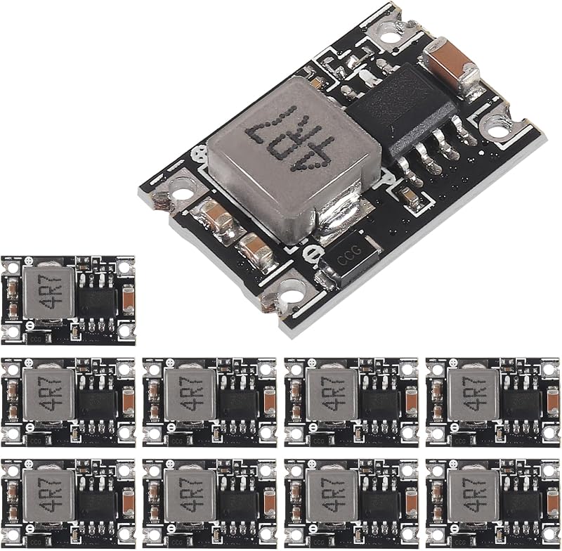 AITRIP 10PCS DC-DC Power Supply Module Adjustable Voltage Regulator Module 5V-30V to 3.3V 5V 9V 12V 3A for Car Motorcycle Battery Charging (9V)
