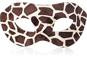 Harlequin Mask Venetian Party - Zebra Mask Safari Animal Half Mask Black & White