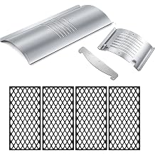 PB1150PS2 Replacement Parts for Pit Boss Grill Grates Flame Broiler Kit Pro Series 1150 PB1150PS3 PB1150GW Pro Series V2 1150 Cast Iron Cooking Grates Heat Deflector Flame Broiler Plate Slide Bottom