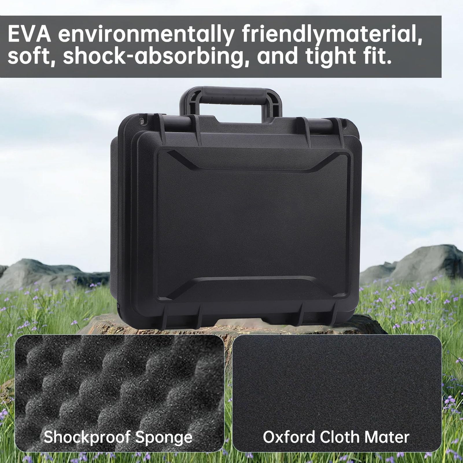 aqxreight Custodia Protettiva da Viaggio con Custodia Rigida Rettangolare con Guscio IP67, Interno in EVA Antiurto e Design con Serratura per Apparecchiature e Accessori dell'antenna
