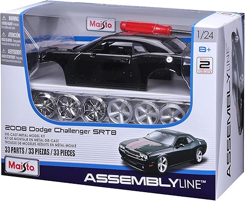 Miniatura 3 de Maisto Línea de montaje a escala 1:24 Dodge Challenger SRT8 2008 Kit de modelo fundido a presión (los colores pueden variar) Pequeño