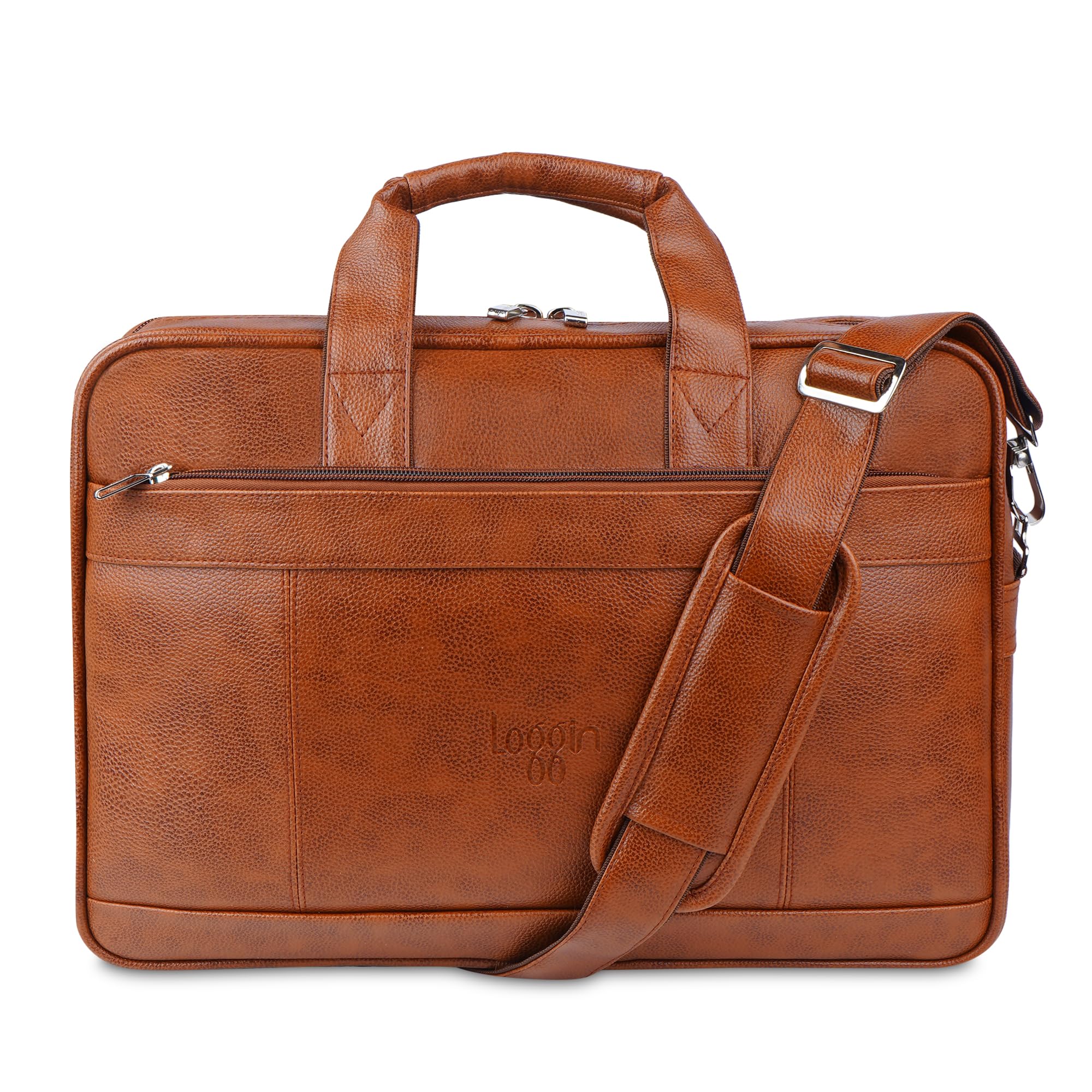 LOGGIN Faux Leather Briefcase Satchel Bag for Men, WaterResistant Travel Office Messanger Luggage Laptop Tablet Sleeve Bag, Fits Upto 17" Laptop (IB125) (Tan) (B0CV7WTFHY) Amazon Price History, Amazon Price Tracker