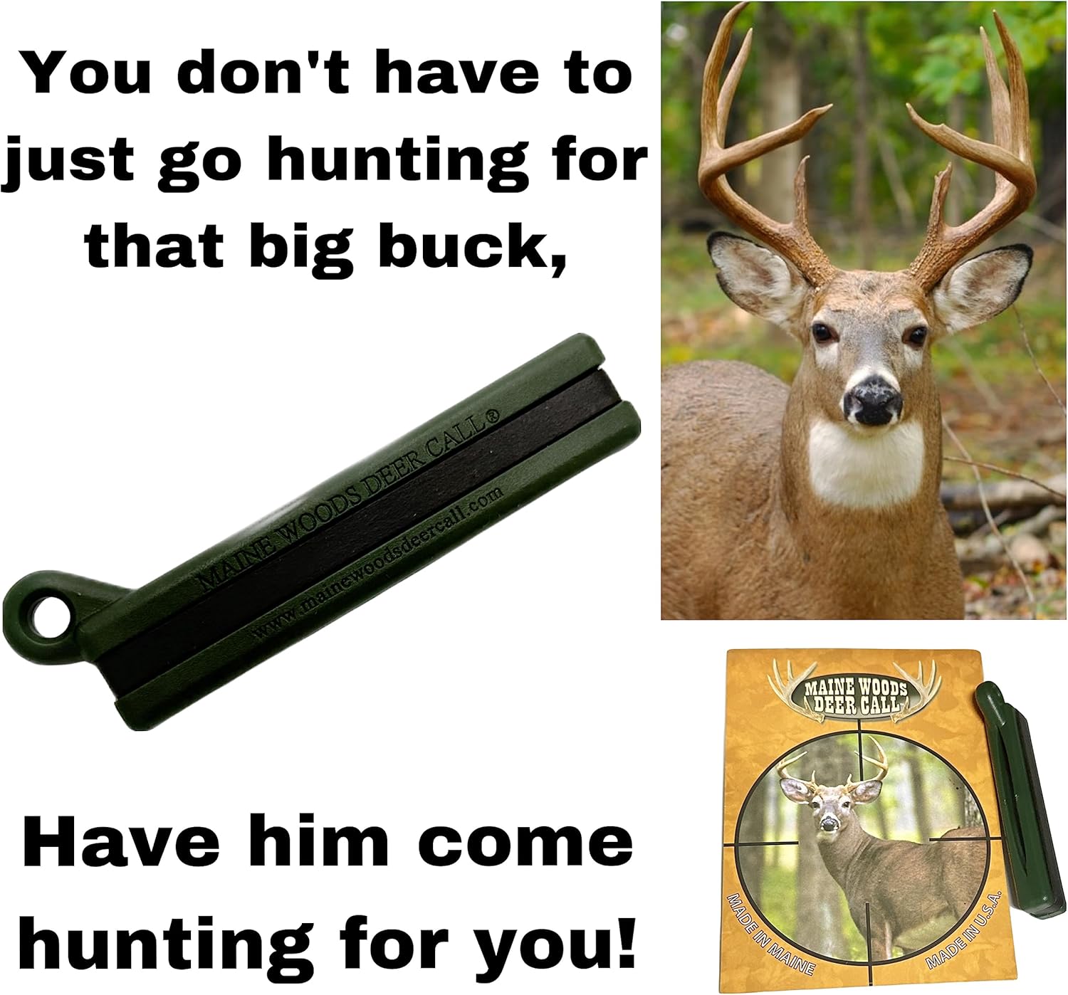Maine Woods Deer Call - an Effective Hunters Tool That is Carefully Designed to Perfectly Mimic The Call of The Maine Woods Deer. Master The Hunt, Embrace The Call!
