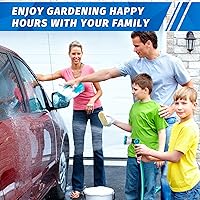 Vista 7 de AUTOMAN Boquilla de manguera de jardín - 10 patrones de pulverización ajustables, control de flujo con pulgar, boquilla de rociado de manguera