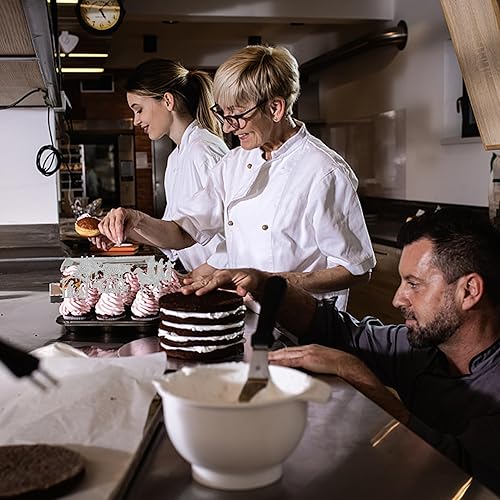 Vista 11 de Rsstarxi Paquete de 30 adornos navideños para cupcakes de hombre de jengibre con purpurina para baby shower, decoración para temática de Feliz