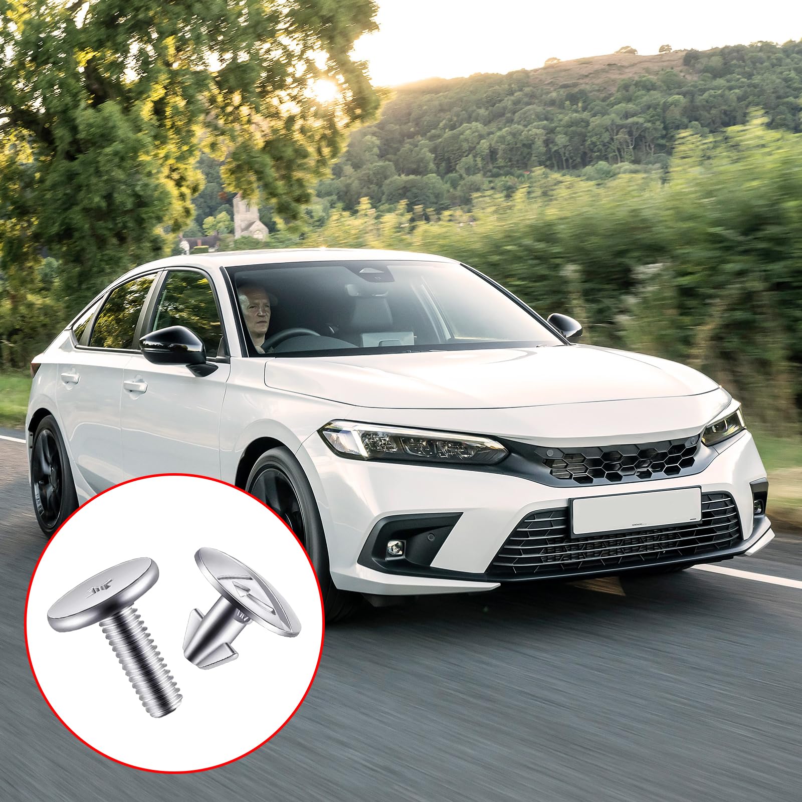 8PCS Engine Splash Shield Hardware Kit, Lower Cover Pin Screws, 90674-TY2-A01 90105-TBA-A00