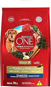 Ração Cães Filhotes PURINA ONE Frango e Carne 700g