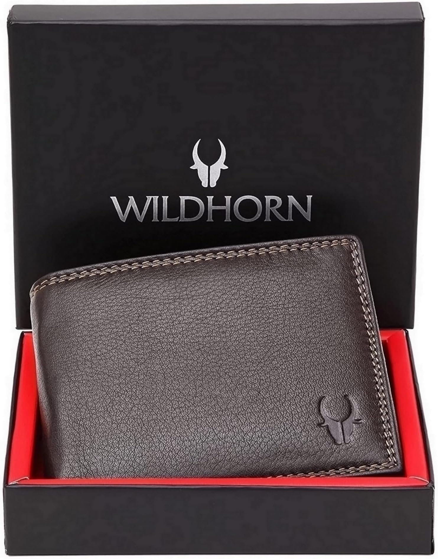 Rfid Protected Leather Wallets For Men I 6 Card Slots I 2 Secret Card Slots I 2 Currency Compartments I 1 Coin Pocket And 1 Id Window, Brown