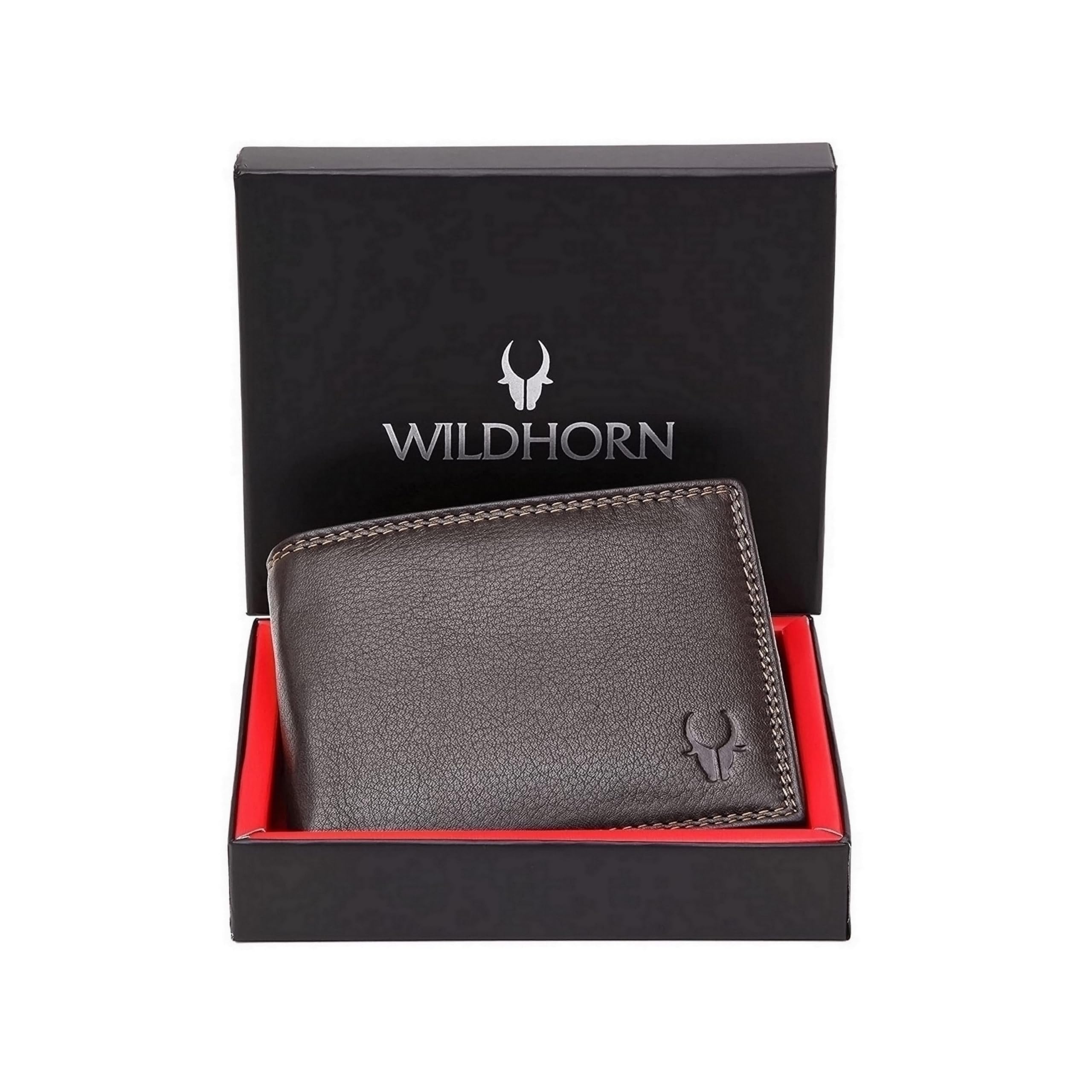 wildhorn Rfid Protected Leather Wallets For Men I 6 Card Slots I 2 Secret Card Slots I 2 Currency Compartments I 1 Coin Pocket And 1 Id Window, Brown-picture-23