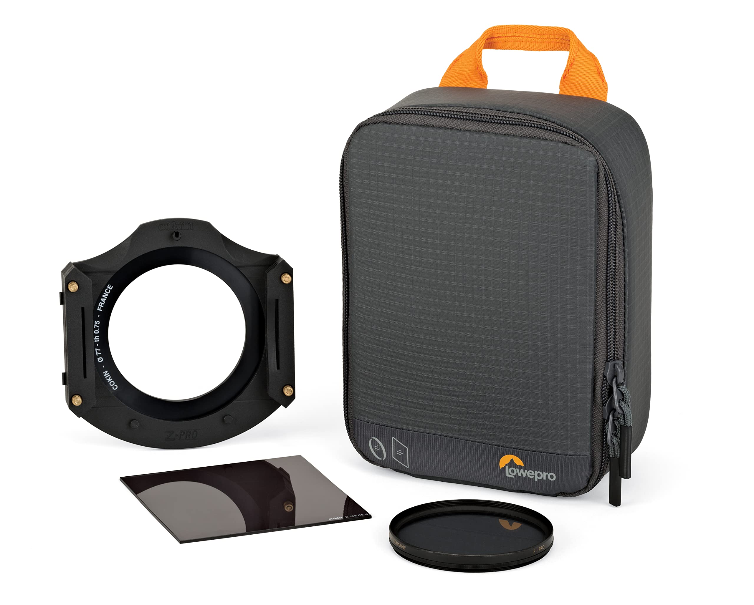 Lowepro GearUp Filter Pouch 100, Custodia per Filtri con Vani per 10 Filtri a Lastra, 2 Rotondi e Supporto, Custodia Antigraffio per Schede, Realizzata con Tessuti Riciclati, Grigia