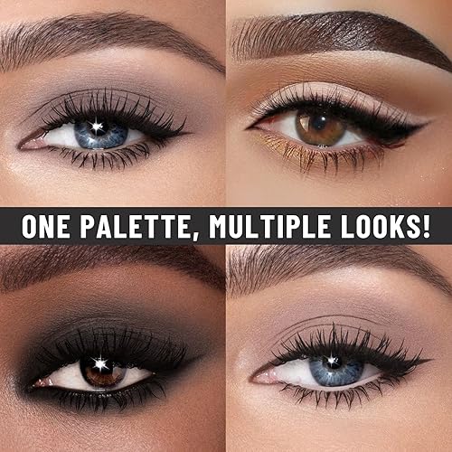 Vista 17 de UCANBE Paleta de maquillaje de sombra de ojos de 12 colores, paleta de maquillaje de sombra de ojos mate neutro, paleta de maquillaje con kit de 03