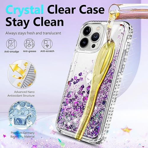 Miniatura 4 de NGB Supremacy Funda compatible con iPhone 1212 Pro con protector de pantalla de vidrio templado, soporte de anillocorrea de muñeca, para niñas y