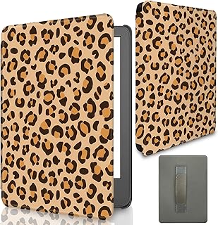 Aippdo Case for 6.8” Kindle Paperwhite 11th Generation 2021- Premium Lightweight Book Cover with Auto Wake/Sleep for Amazon Kindle Paperwhite 2021 Signature (Leopard Print)