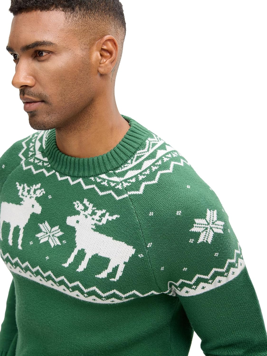 HOTake Men's Pullover Crewneck Sweater, Fair Isle and Christmas Pattern Available - Image 2