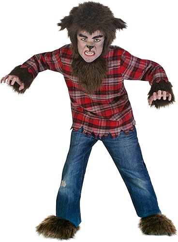 Disfraz de hombre lobo feroz para niños Rojo