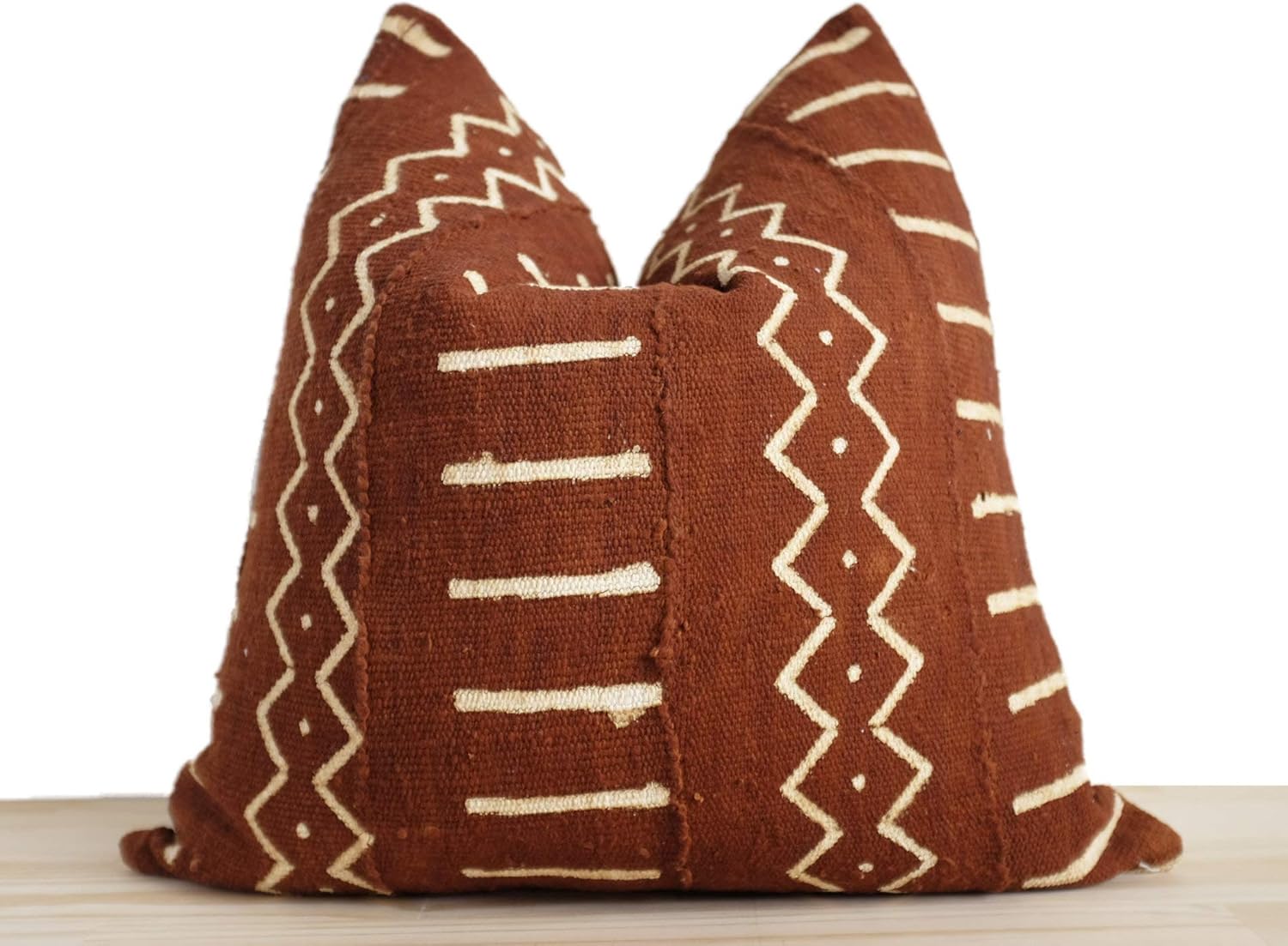 YorkeIII Mudcloth Pillow Cover Authentic African Mud Cloth Pillow Rust