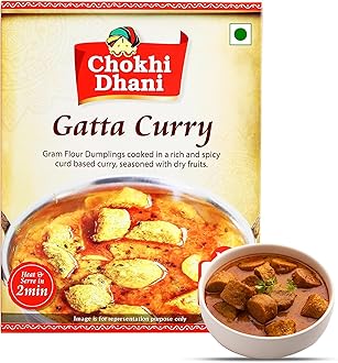 - Chokhi Dhani Gatta Curry Ready-to-Eat Meal 300g | Authentic Rajasthani Home Style Curry | Instant Heat & Eat | Microwavable Indian Food | Pack of 1