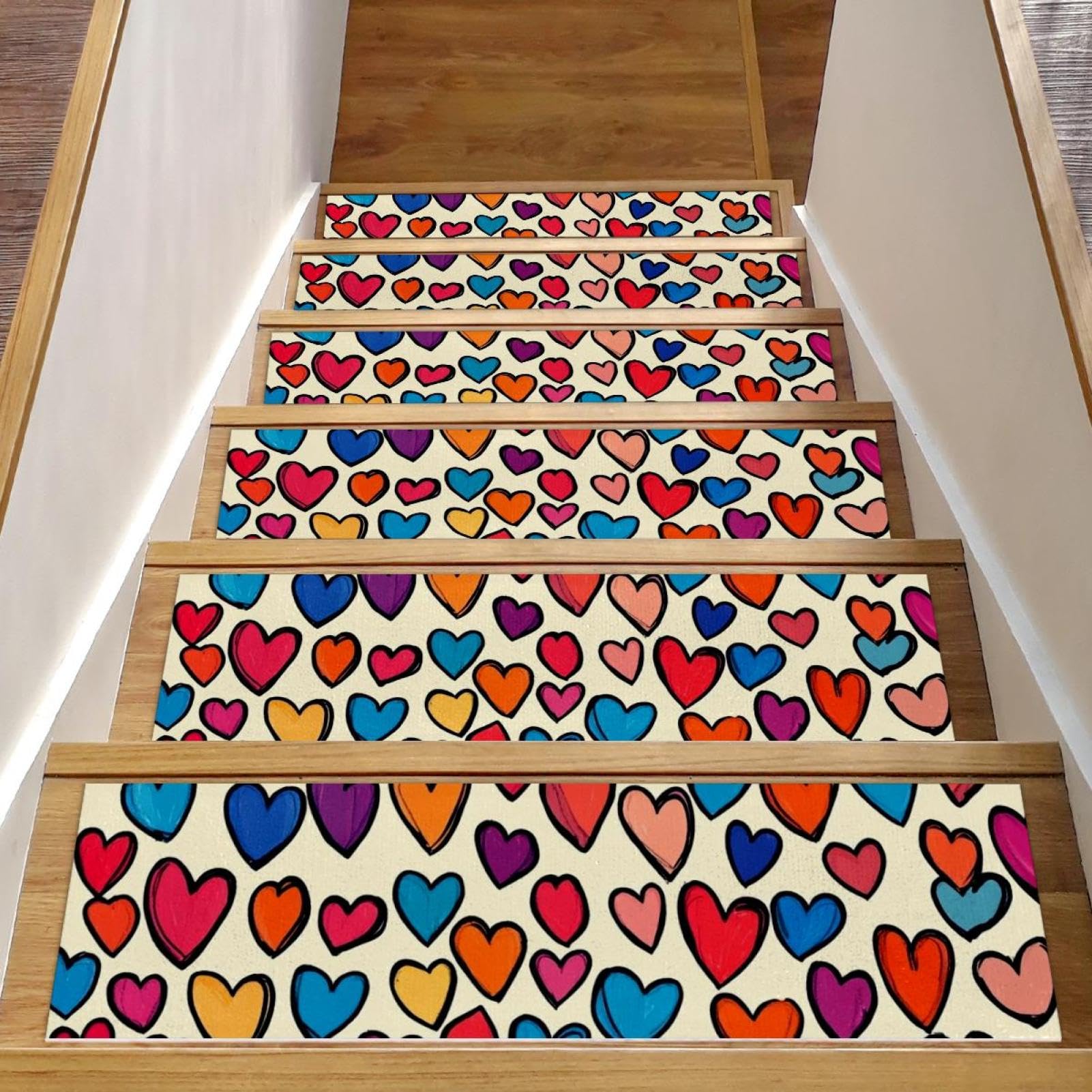 Alfombras antideslizantes para niños y perros CHENZZZZ con diseño de corazones