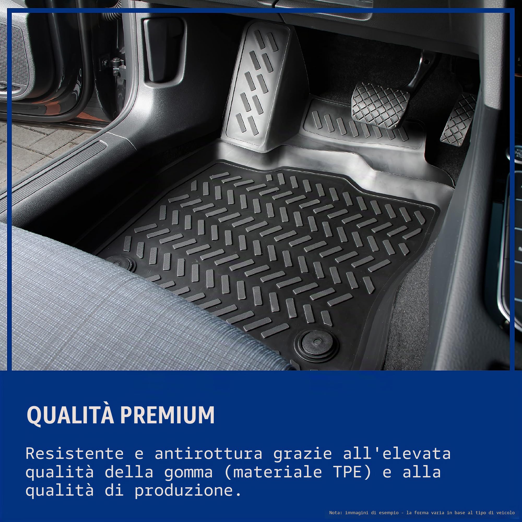 ELMASLINE Set di tappetini in gomma e vasca per bagagliaio per Cupra Formentor dal 2020 | Bordo alto (5 cm)