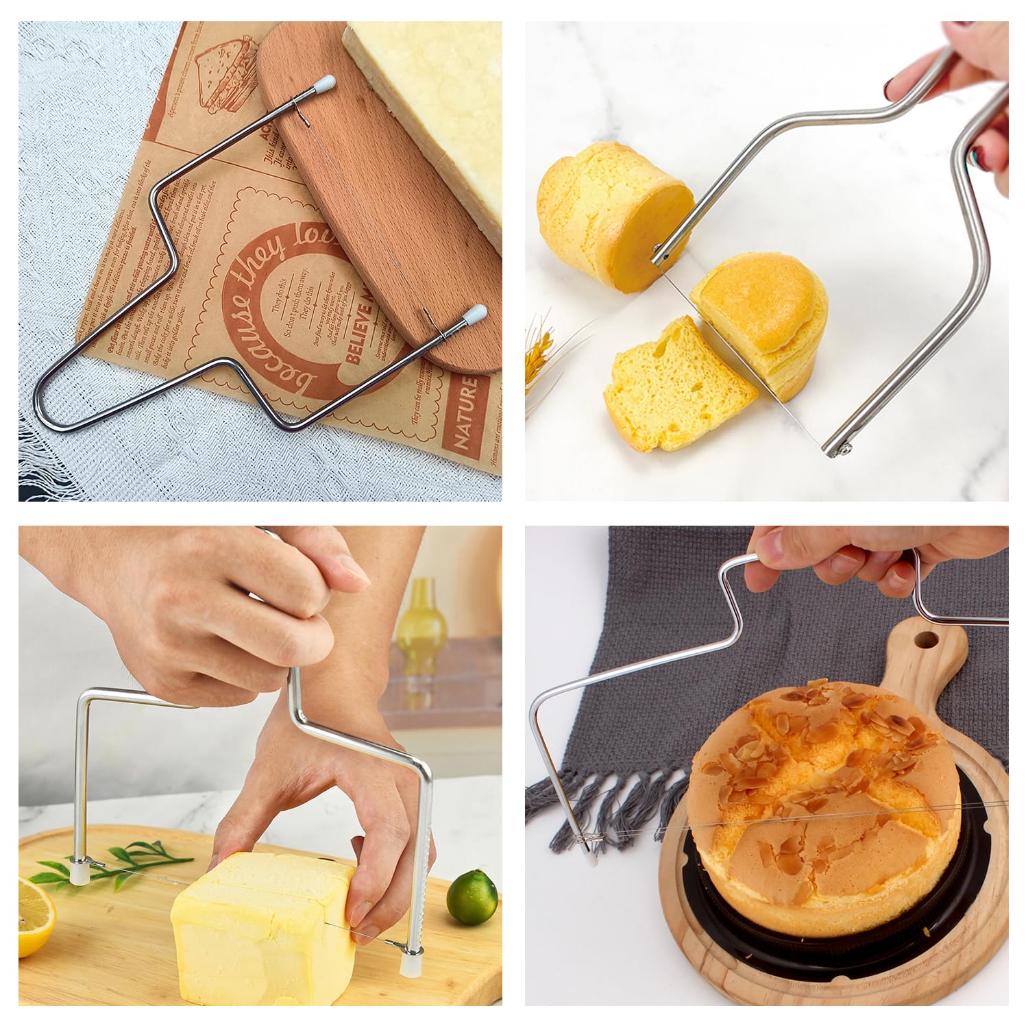 Lot 2 Coupe-fromages acier inoxydable