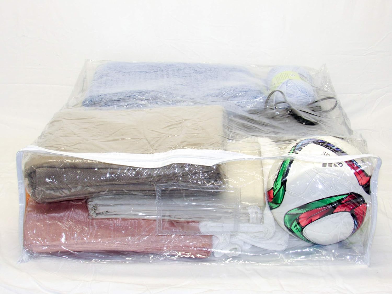 10-Pack Clear Vinyl Zippered Storage Bags 24 x 27 x 7 Inch for Comforters and Bedding Sets