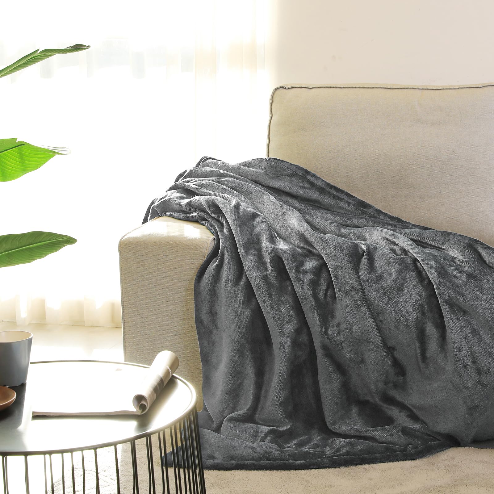 Clevich Manta Electrica 180x130 cm, Manta Térmica Calefactora con 6 Niveles de Temperatura y Temporizador, Control Removible, Lavable a Máquina, Manta Grande Suave de sofá, Cama, Oficina (Gris)