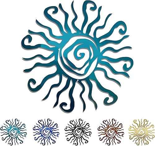 Riverside Designs adorno de sol de acero para exteriores, decoración para pared