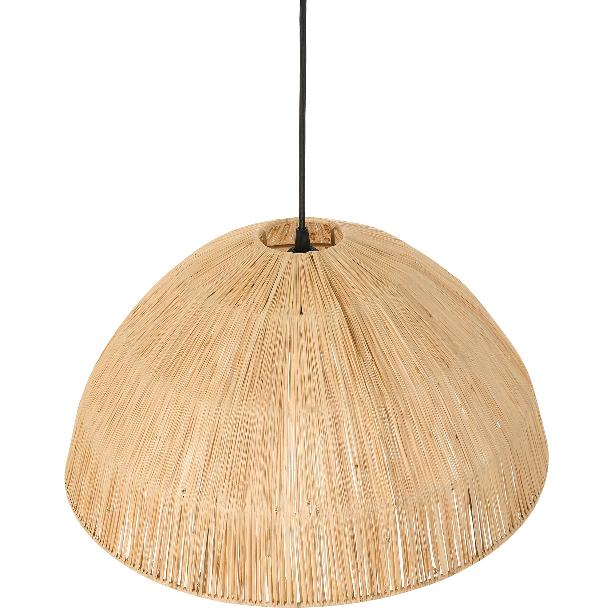 Lampa wisząca w stylu boho pleciony klosz trawa słomka naturalna Weru