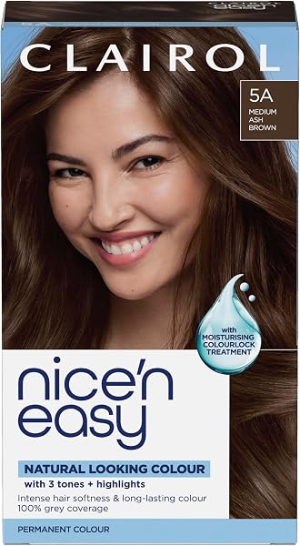 Clairol Nice'n Easy Crème, Natural Looking Oil Infused Permanent Hair Dye, 5A Medium Ash Brown - 1