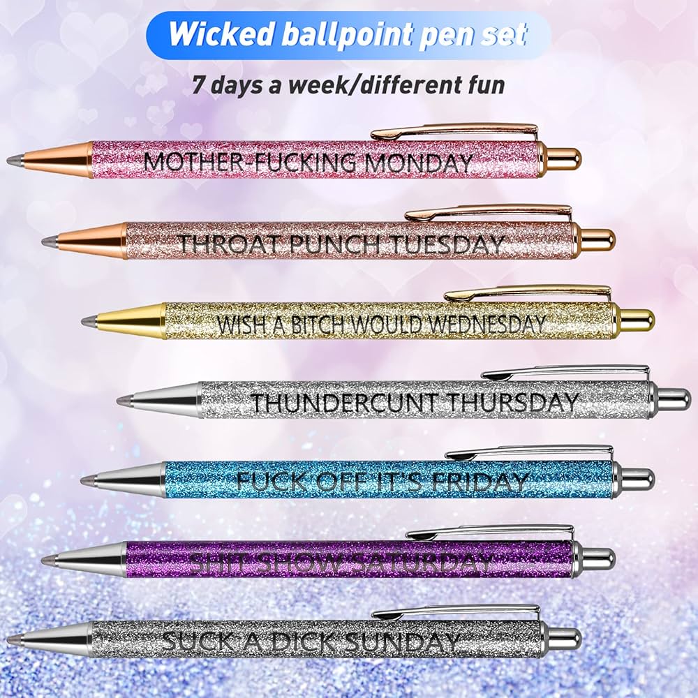 Amazon.co.jp: 面白いペン 7本 セブンデイズオブザウィークペン