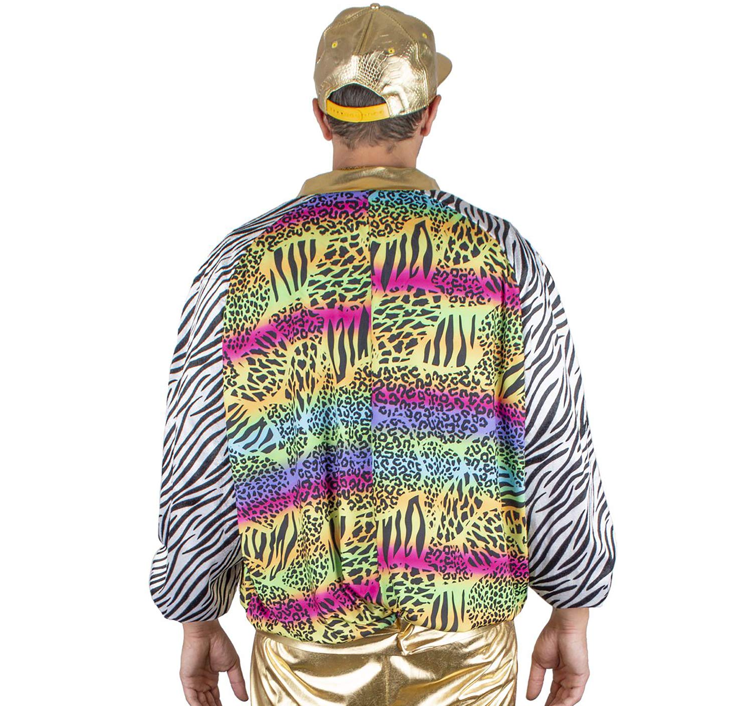Tenue Années 80 90 Homme - Survêtement Hip Hop Avec T-shirt Short Chapeau Lunettes Collier - Costume Carnaval