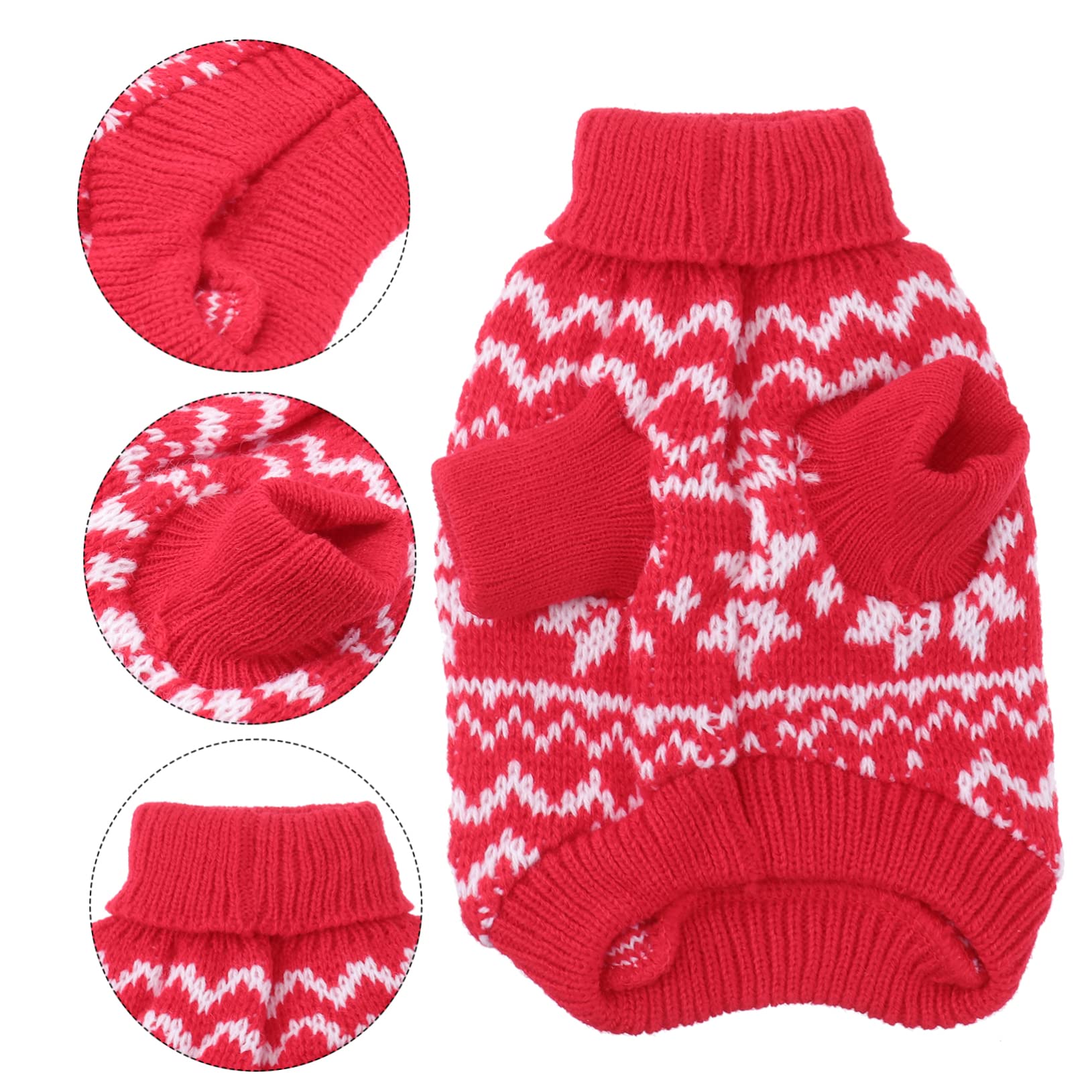 Amosfun 3st Hundepullover Weihnachtshaustier Weihnachtspullover Für Hunde Weihnachtsfeier Katzenkostü Hunde-Weihnachts-Outfit Hundeweihnachtspullover Halloween Winterkleidung