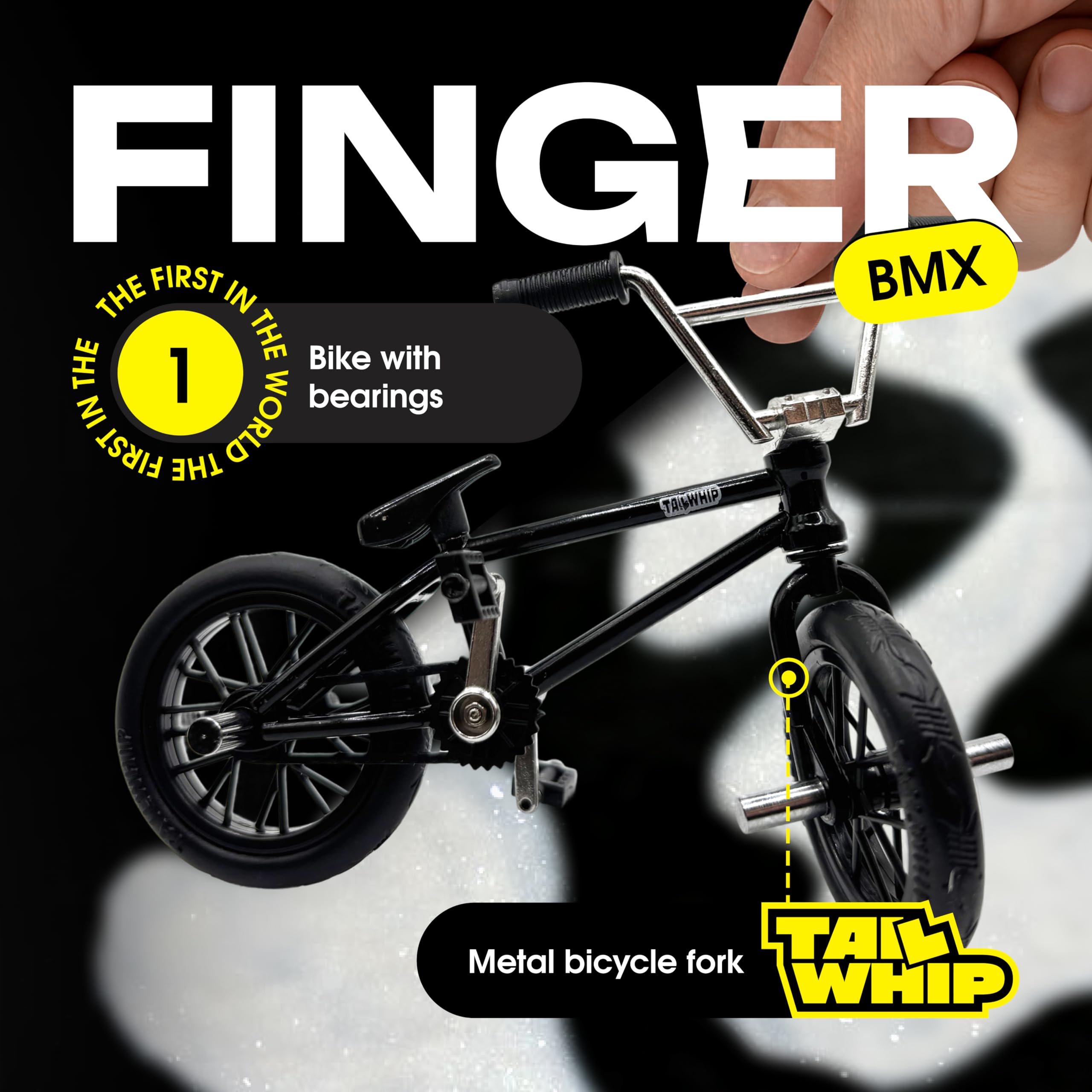 Amazon | TAILWHIP Finger BMX、本物のメタルベアリング付きミニバイク