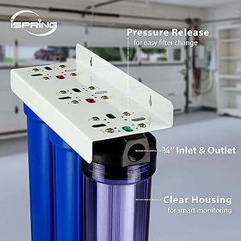 グリーンスプリング D63-H100-24 Amazon.com: iSpring Whole House Water Filter System, Reduces