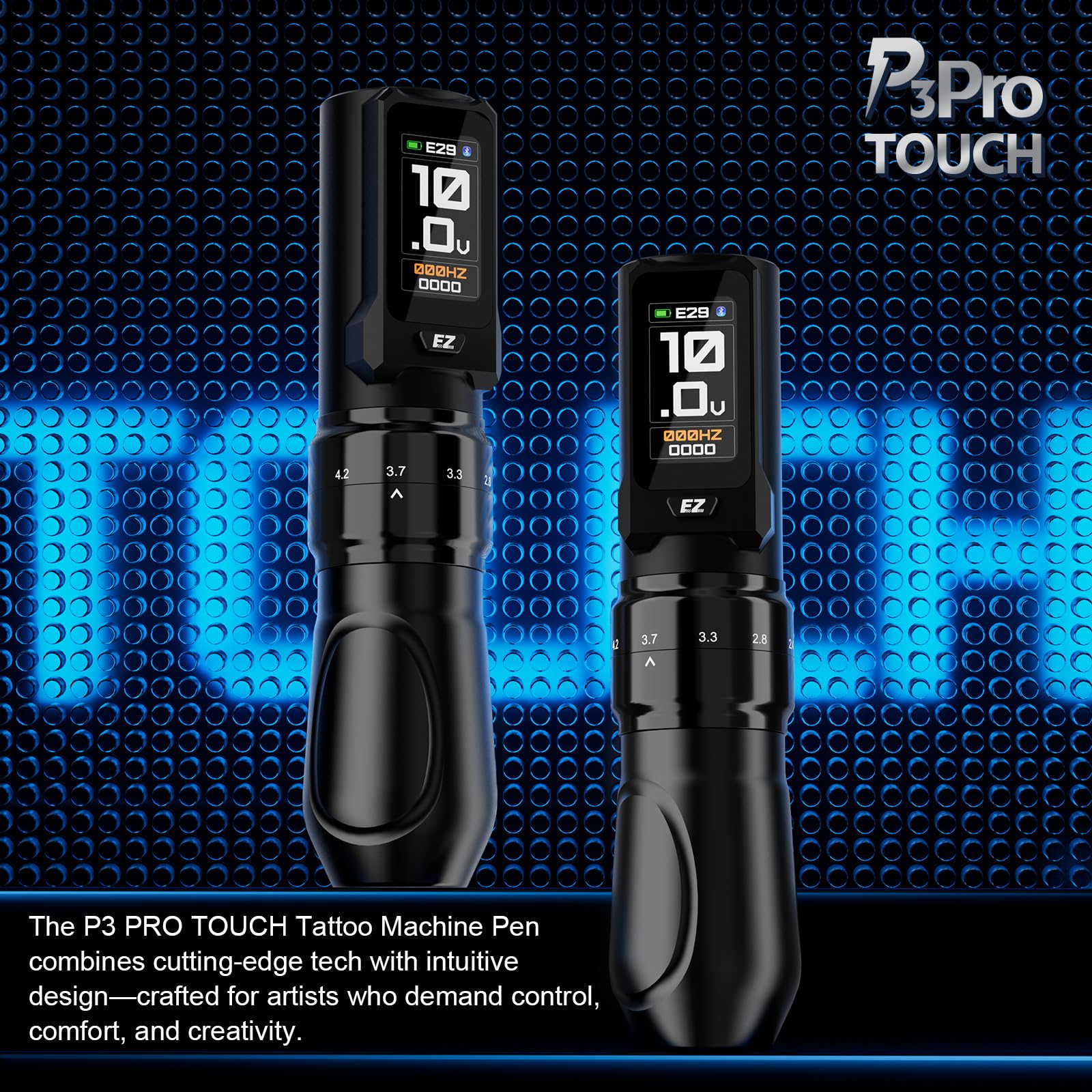 EZ P3 Pro Touch Tattoo Gun, Large Touch Screen Wireless Tattoo
