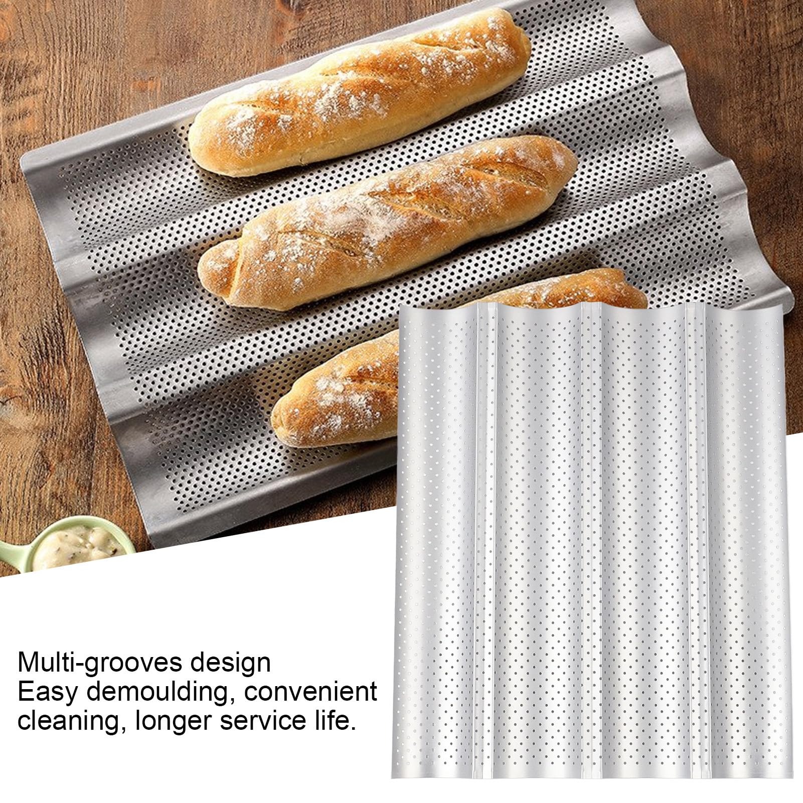 Amazon.co.jp: バゲットパン、15インチ x 9.4インチ フランスパン