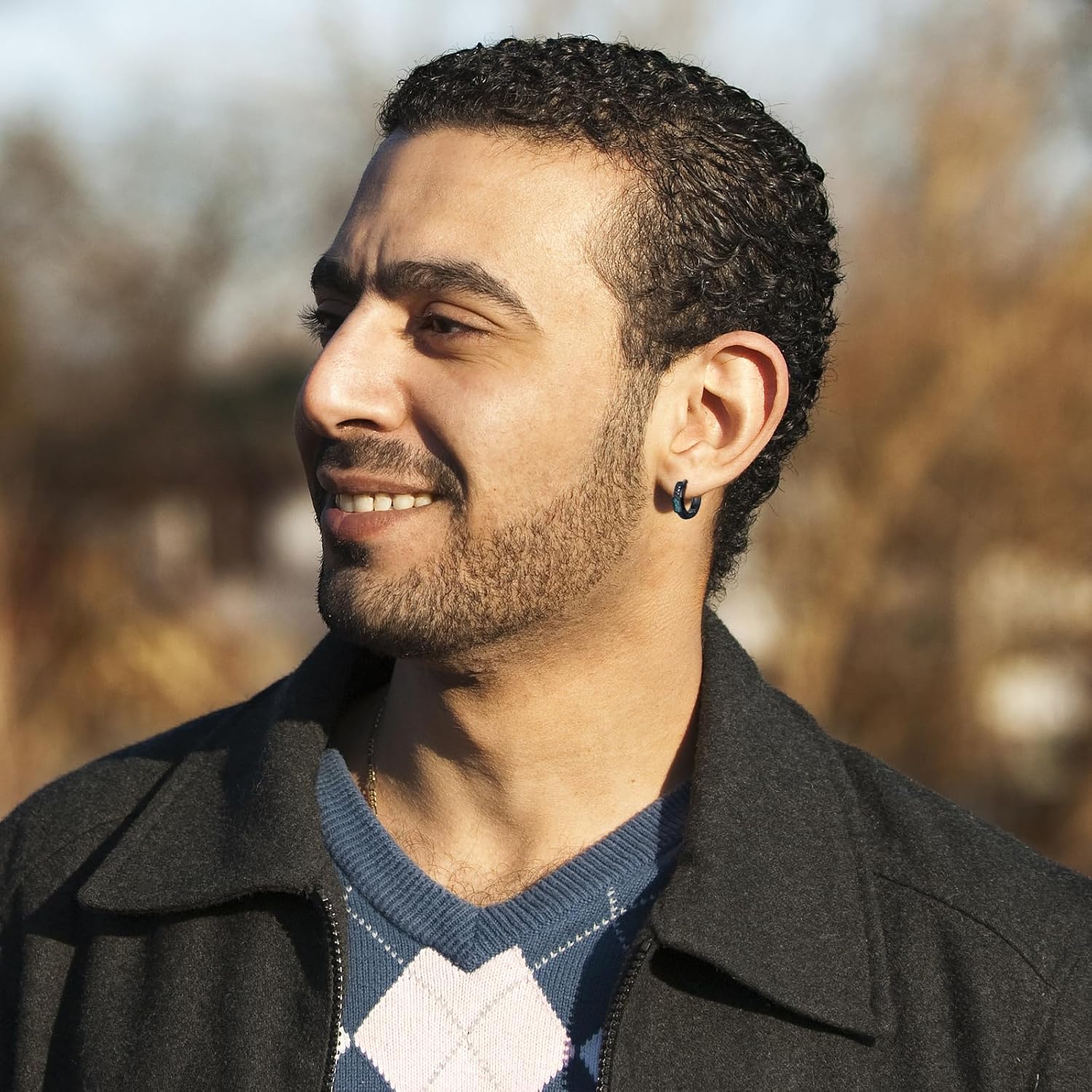 925 Sterling Silver Earrings Viking/Ankh Earrings for Men Black Turquoise Hoop Earrings Men Father’s Day Hoop Earrings - Image 5