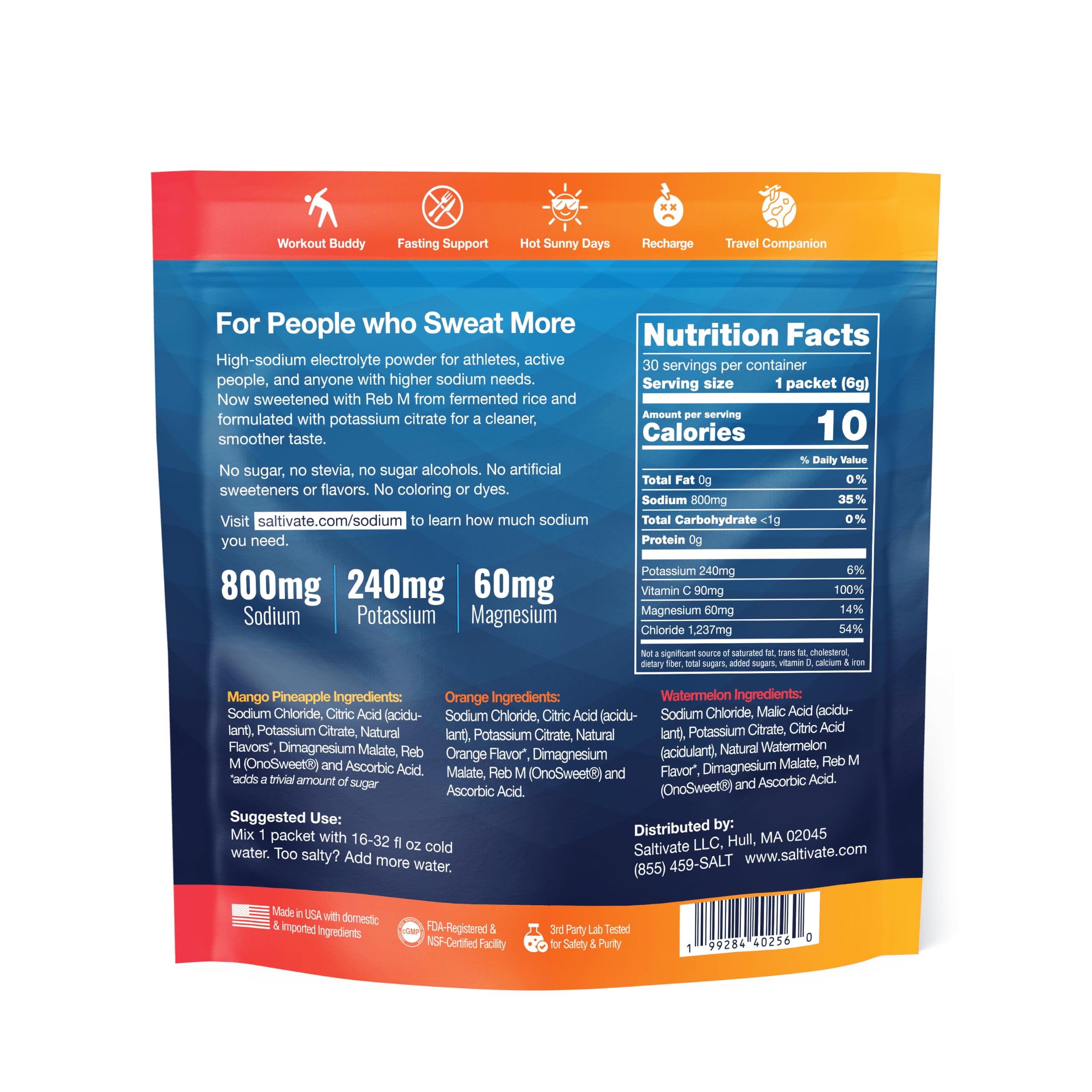 Electrolyte Packets Variety Pack, 3 Flavors, 30 Stick Packs — Amazon image 2